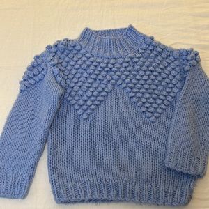 Vestique Blue Knit Sweater Size Small